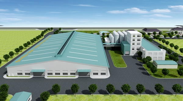 Nhà xưởng được xây dựng kết hợp với khối văn phòng